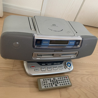 Panasonic CD/MD/カセットプレイヤー ラジオも聴け...