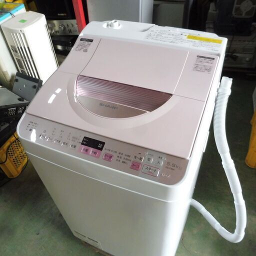 B324　シャープ　全自動洗濯機　乾燥機能付き　5.5KG　乾燥3.5KG  2016年製　ES-TX5A-P