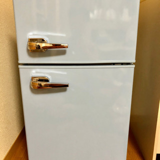 水色　ドアレトロ冷蔵庫