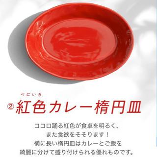金麦　あいあい皿　紅色2枚セット