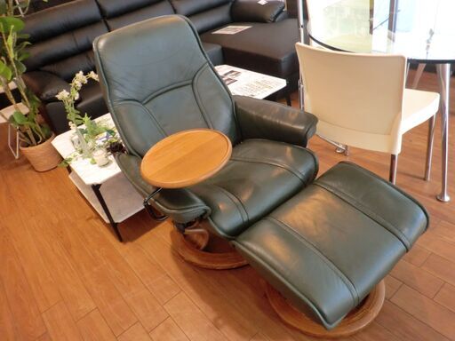 【中古美品】自社配送＆設置可能　EKORNES (エコーネス)　ストレスレスチェア　革張り