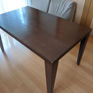 【近隣配達可】ダイニングテーブル　135×80×72　ブラウン　...