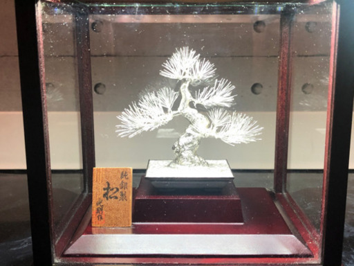 東京銀器 純銀製 盆栽 松 (特小) 光則作