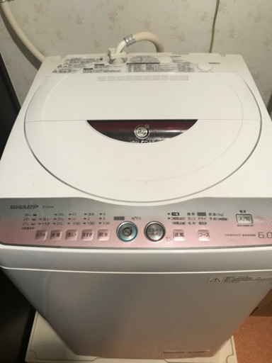 2012年製　シャープ洗濯機　容量6kg  →決まりました
