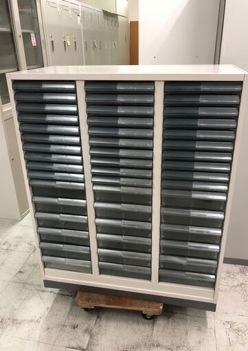 中古　良品　コクヨ　A4 3列　16段　（浅10段　深6段）書類整理ケース　クリアキャビネット　レターケース　書類入れ　W900 D450  H1110  愛知　岐阜　一宮市　グッドプライス一宮