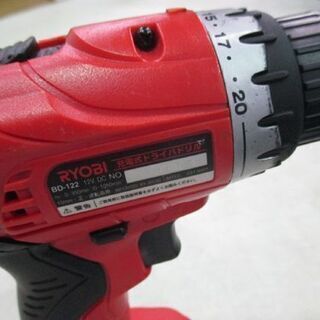◇充電式ドライバドリル リョービ BD-122 DIYに十分なパワーの12V バッテリ×２充電器×１現状品 札幌市東区 新道東店の画像