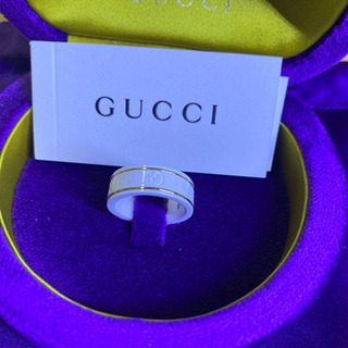 未使用美品！！GUCCI 〔アイコン〕 イエローゴールド/ホワイ...