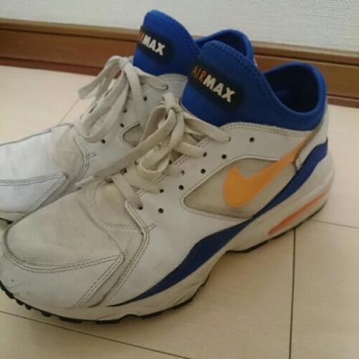 【値下げしました】NIKEエアマックス93  白×青×オレンジ