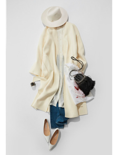 \断捨離価格・お値引き可能/★雑誌掲載★長く使える絶対可愛いホワイトカラーコート！