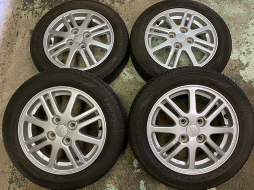 155/65R14・ダイハツ純正アルミホイール　ラジアルタイヤ4本セット・中古