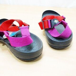 【苫小牧バナナ】□未使用保管品□Columbia/コロンビア/キープストラップ/サンダル/カジュアルシューズ/YU3776/赤/24cm/定価\6900☆♪の画像