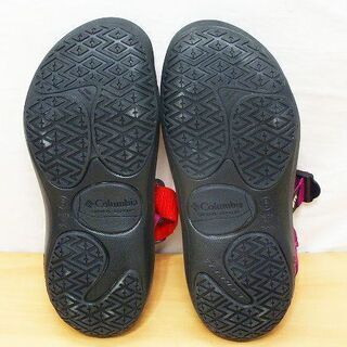 【苫小牧バナナ】□未使用保管品□Columbia/コロンビア/キープストラップ/サンダル/カジュアルシューズ/YU3776/赤/24cm/定価\6900☆♪の画像