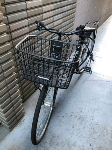 【美品】27インチ自転車　ブラック 6変速