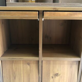 【リサイクルショップどりーむ天保山店】3225　マガジンラック　棚　木目　オシャレ　ブラウン　中古品　人気の画像