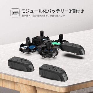 【新品】Holy Stone ドローン カメラ付き 小型 収納ケース付き 室内向け バッテリー3個 200g未满 初心者向け リアルタイム 高度維持 ワンキーリターン 2.4GHz マルチコプター 宙返り モード1/2自由転換可 国内認証済み HS210Proの画像