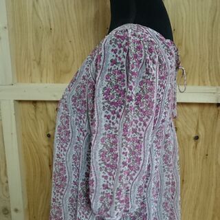 KLEIN PLUS シースルー 花柄 シフォン シャツ*a0040の画像