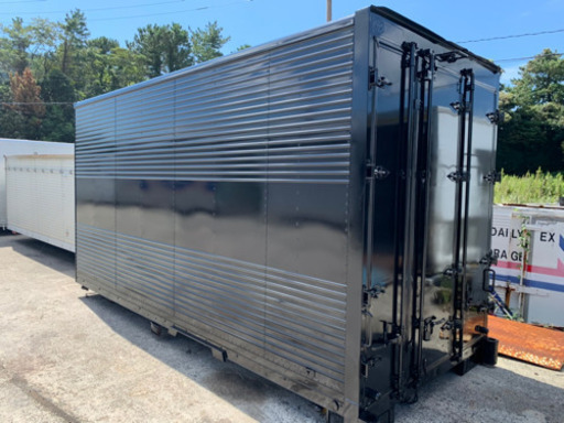 No.393 アルミバン 2ｔ車 ロング アルミ箱 バイク倉庫 トラックコンテナ コメ保管庫 物置 DIY