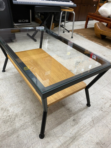 カフェテーブル　センターテーブル　ガラステーブル　ローテーブル　ガラストップ　フランフラン