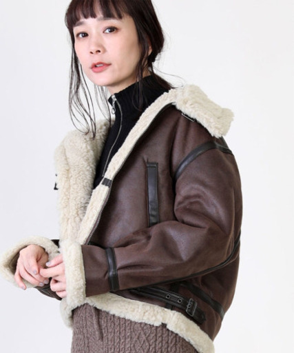 FREAK'S STORE ALPHAB-3フェイクムートンジャケット