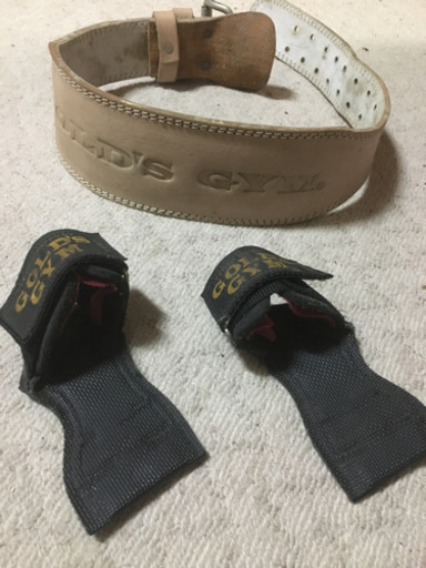 ゴールドジム レザーベルト パワーグリップ