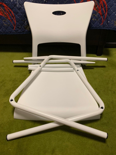 美品　LOWYA ダイニングテーブル ガラステーブル ダイニングテーブルセット　ホワイト