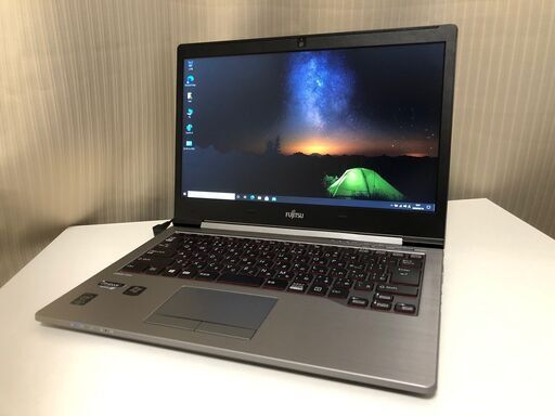 【おしゃれなメタリックシルバーのFujitsu製UltrabookPC】Core i5-5300U メモリ 4GB SSD 128GB WiFi搭載 Win10 Pro