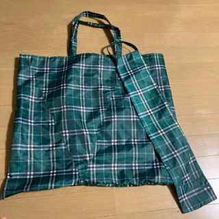 未使用　傘袋&ビッグトートバッグ (エコバッグ)  緑色　傘生地...