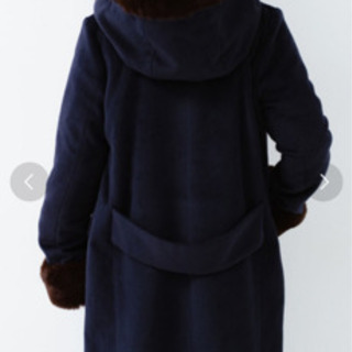 hako!の使い方色々ファー付きコート(ネイビー/Mサイズ)