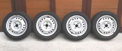 スタッドレスタイヤ　値下げ！  155/65R14 鉄ホイール付4本セット ヨコハマiG50plus８分山