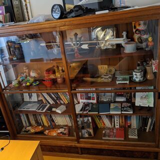 アンティーク ガラスキャビネット