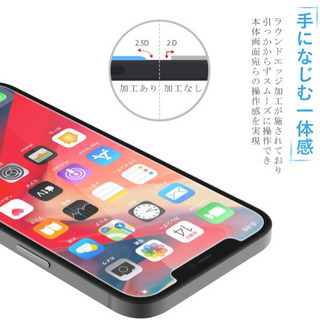     【2枚セット】 iPhone用 強化ガラス液晶保護フィルム pro max)                      の画像
