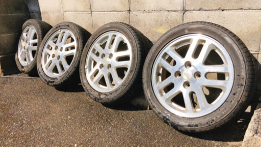 ダイハツ純正アルミホイール、タイヤ8〜9分山