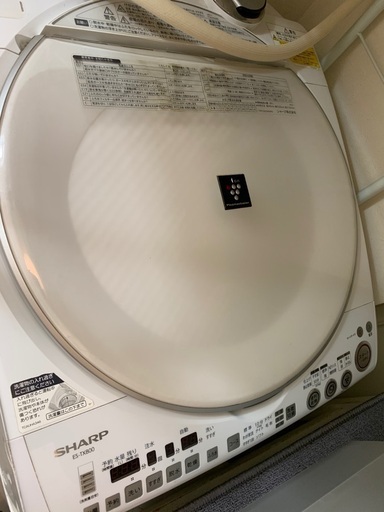 SHARP8kg電気洗濯機乾燥機2011年ES-TX800-w