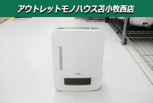 ヤマゼン セラミックヒーター 2016年製 HF-XKB121 幅28×奥14×高38cm スチーム ホワイト 暖房機器 苫小牧西店