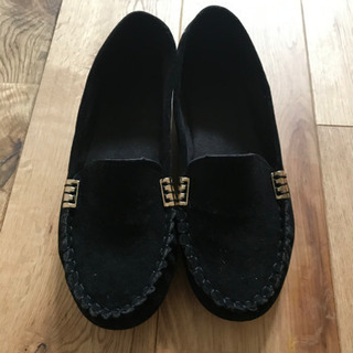 値下げ　新品　未使用　冬　靴　モカシン　おしゃれ　小さい　22c...