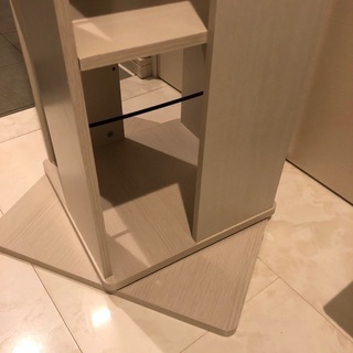 譲ります！回転式本棚　アッシュホワイトの画像