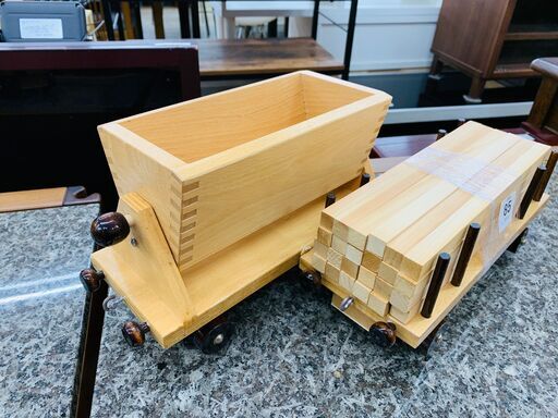 木製汽車セット　レール付き【トレファク上福岡】