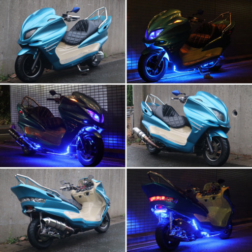 【YAMAHA マジェスティ】★激レア★ダブル珍カラーフルカスタム！LED付き！