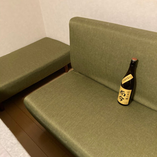 ニトリ　ソファベッド　モスグリーンの画像