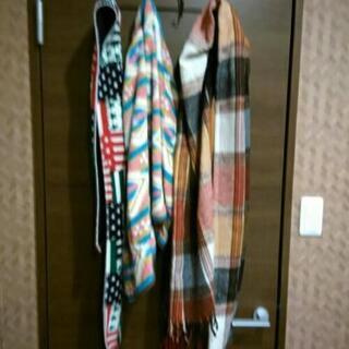 スカーフ、ひざかけ、マフラー3点セット