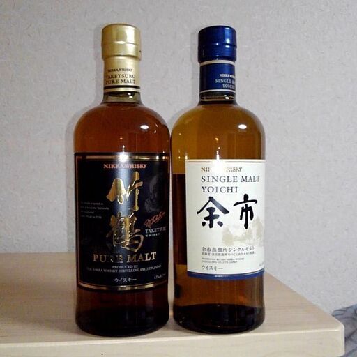 ? つくば市内/周辺、改札口可　　ザ・ニッカ、与市、竹鶴 旧ボトル 終売品、ブラックニッカ、カバラン フルボトル～ミニボトルまとめて5