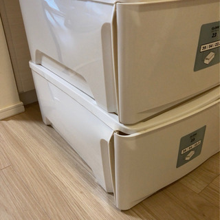 【難あり】収納ケース　三個　白色の画像