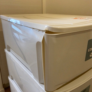 【難あり】収納ケース　三個　白色の画像