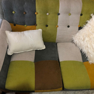パッチワークソファ　2人掛け〜3人掛け　ZARA HOMEの画像