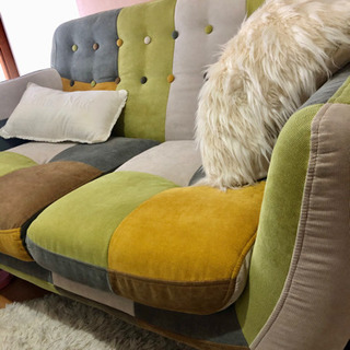 パッチワークソファ　2人掛け〜3人掛け　ZARA HOMEの画像