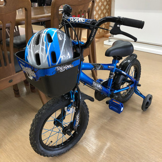 中古品☆コロ付き子ども用自転車☆男の子☆14インチ☆スタンド＆ヘ...