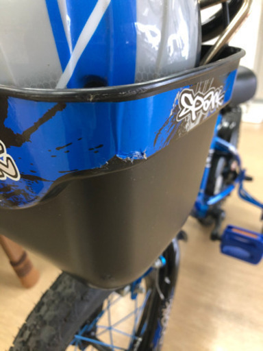 中古品☆コロ付き子ども用自転車☆男の子☆14インチ☆スタンド＆ヘルメット付き