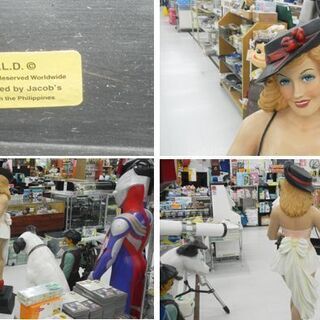 人形 等身大 全高146㎝ 大型ディスプレイ CANDIES 置物 オブジェ 幅44×奥行43×高さ146㎝ 苫小牧西店の画像