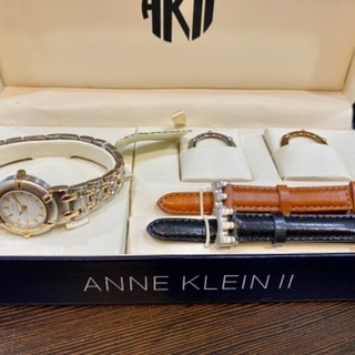 店頭販売済　★ ANNE KLEIN Ⅱ 腕時計/ベゼル/革ベル...