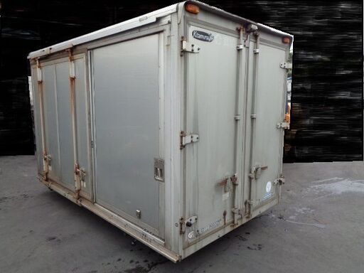 トラックコンテナ 箱 横扉付 2ｔ 3260x1690x1800 アルミバン 保冷 倉庫 物置 ガレージ 愛媛より